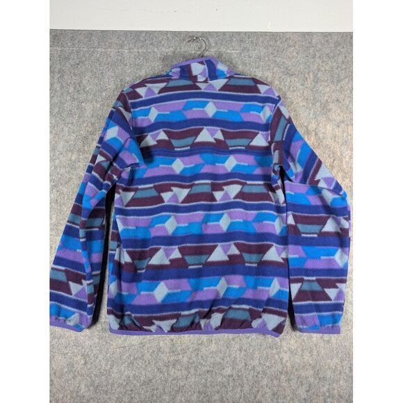 Patagonia‎ Synchilla Sweater Women's Medium Purple/Blue Fleece Snap T Pullover - Picture 3 of 8
